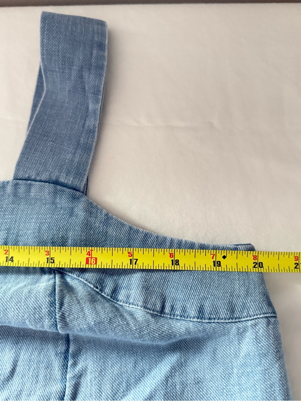 Pure Jill Indigo J Jill 100% Cotton Apron Pinafore Jumper Maxi Dress M - Picture 12 of 14